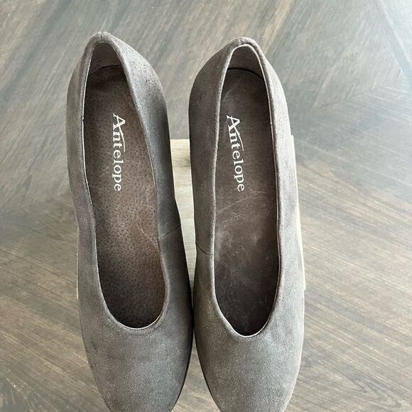 ANTELOPE 509 Metallic Pump in Gray Suede Leather - Picture 6 of 14